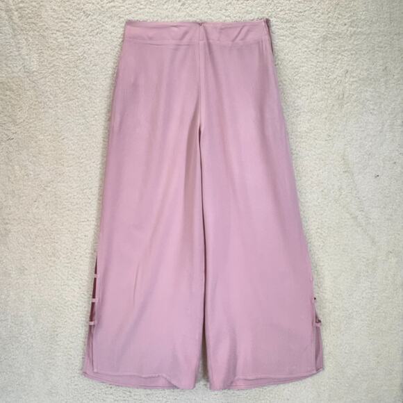 Azucar Wide Leg Pants Women Size S/P Pink Pockets Palazzo Summer Bohemian Hippie - Picture 2 of 16